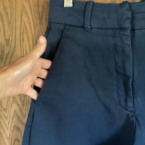 Everlane Twill Navy Trouser Wide Leg Pants - Picture 5 of 9